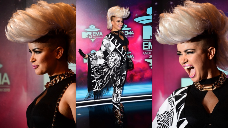 Illustration for article titled Awful Dresses and Hideous Hair at the MTV EMAs